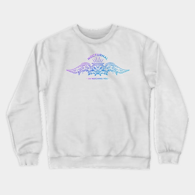 Owl Line Crewneck Sweatshirt by VEKTORKITA